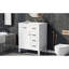Meuble-lavabo sur pied 30 po - Armoire blanche avec lavabo en céramique et tiroir moderne-295949113