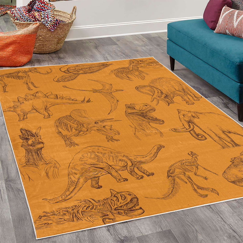 Tapis décoratif Aarnavi, Rectangle 5 pi 1 po x 7 pi 5 po