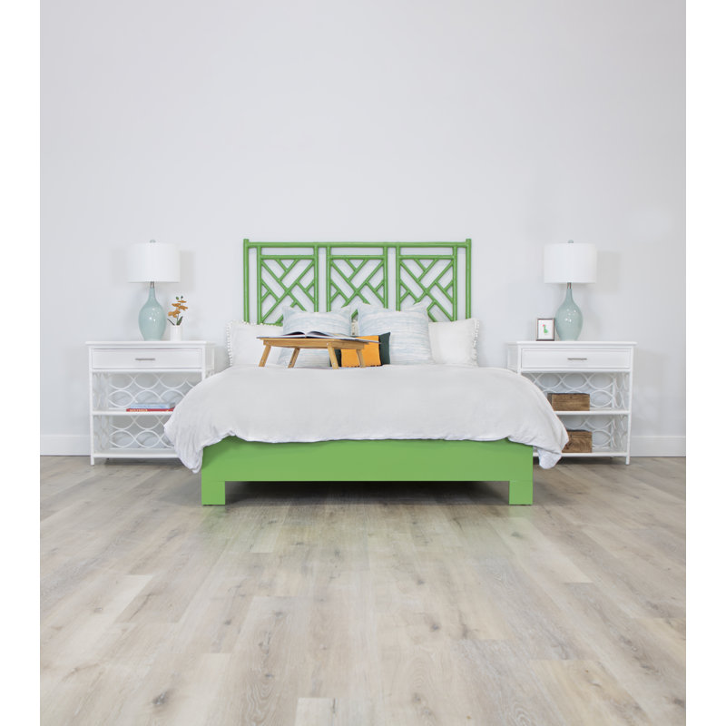 Chippendale Standard Bed, Queen, Bright Green