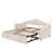 Upholstered Twin Size Daybed With Adjustable Height Pop Up Trundle-1646489240