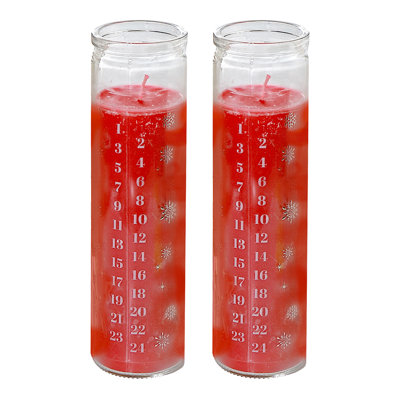 Bougie parfumée à compte à rebours 10,6 oz (flocon de neige) - ensemble de 2