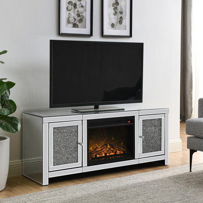 Kumla Entertainment Center for TVs up to 55" with Electric Fireplace Included