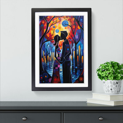 Lovers Expressionism - Framed Print