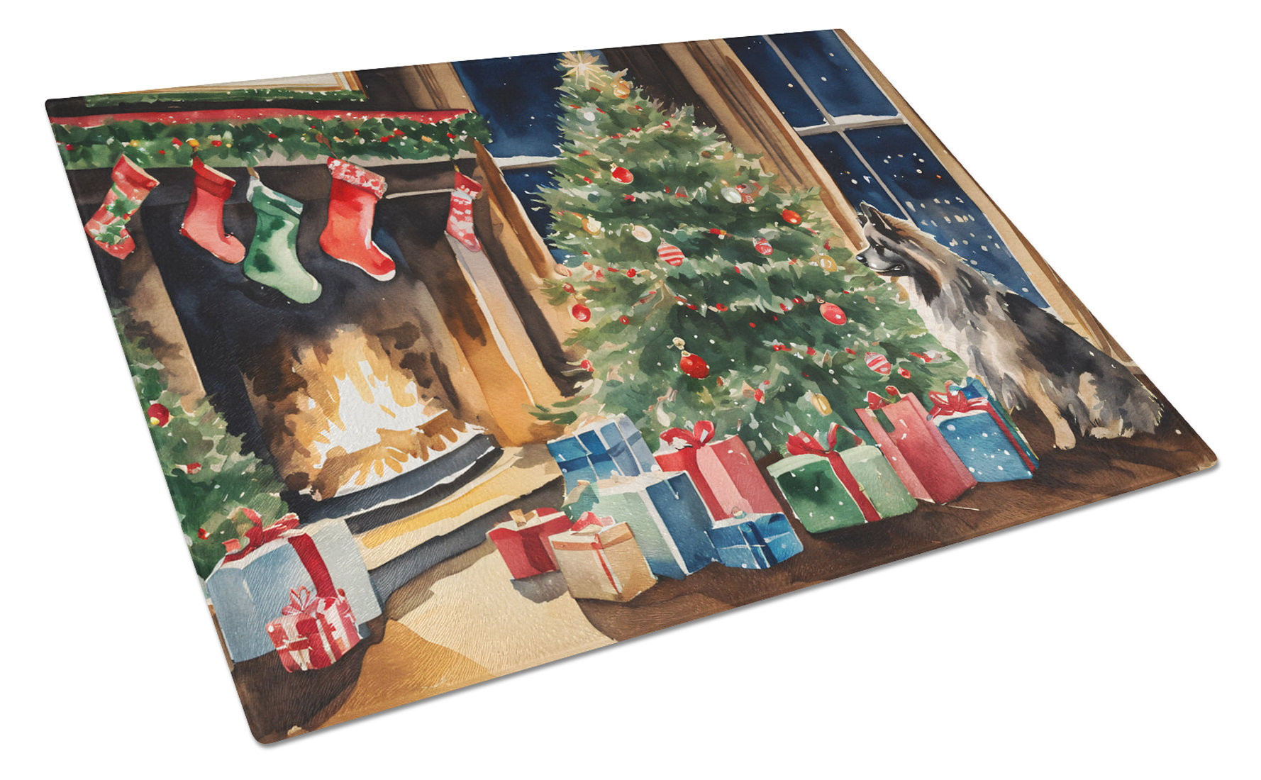 Caroline's Treasures Red Snowflakes Holiday Christmas Pastore Tedesco in Ceramica Ornamento KJ1187CO1