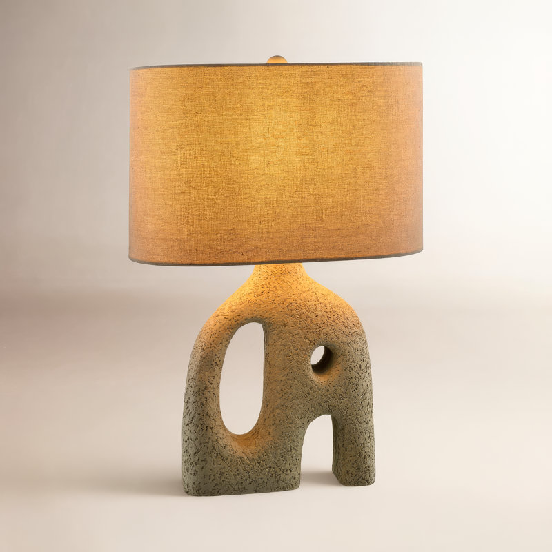 Lampe de table Loistine, Brun clair