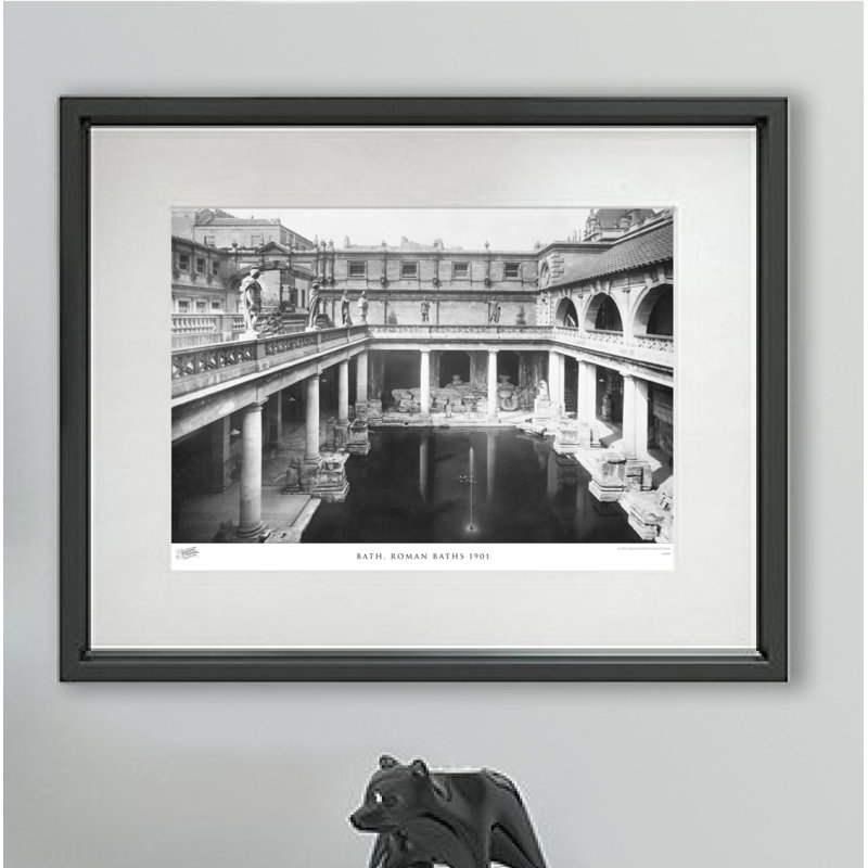 Bath, Roman Baths 1901 - Single Picture Frame Print, 28cm H X 36cm W x 2cm D