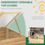 Wooden Cold Frame Greenhouse Garden Polycarbonate Grow House 100 x 50 x 36 cm