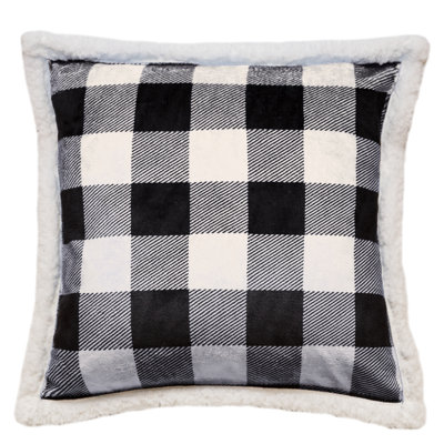 Coussin décoratif à damier 18"