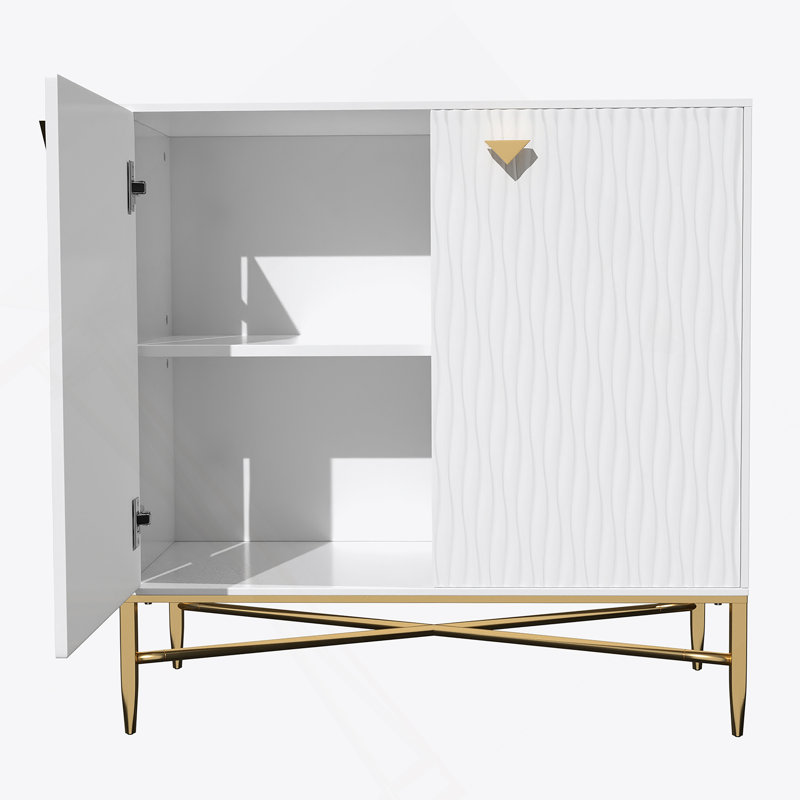 Armoire d'appoint à deux portes pour le rangement et la décoration, idéale pour ajouter fonctionnalité et style à tout espace de vie.