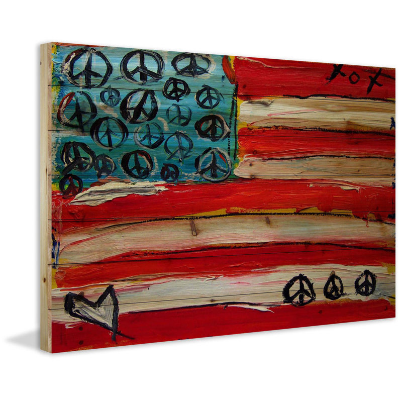 « paix flag », impression, 40 po x 60 po