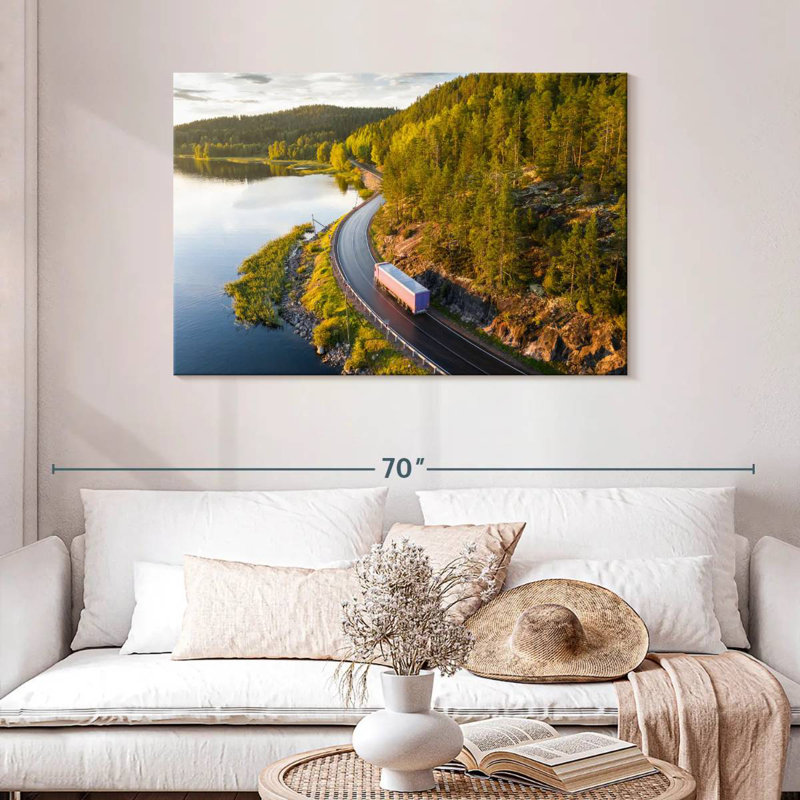 Mehar Lakeside Truck Journey, 30" H x 45" W
