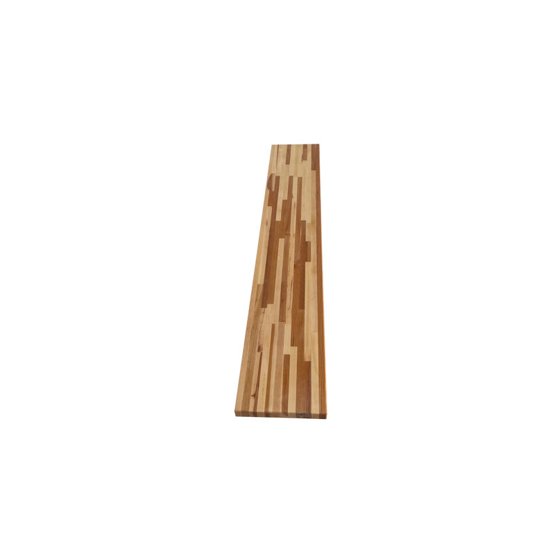 Dauna Solid Wood Accent Shelf, Hickory, 1.5" x 8" x 96"