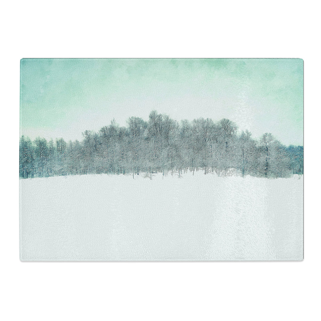 Tempered Glass Forest at Wintertime Chopping Board