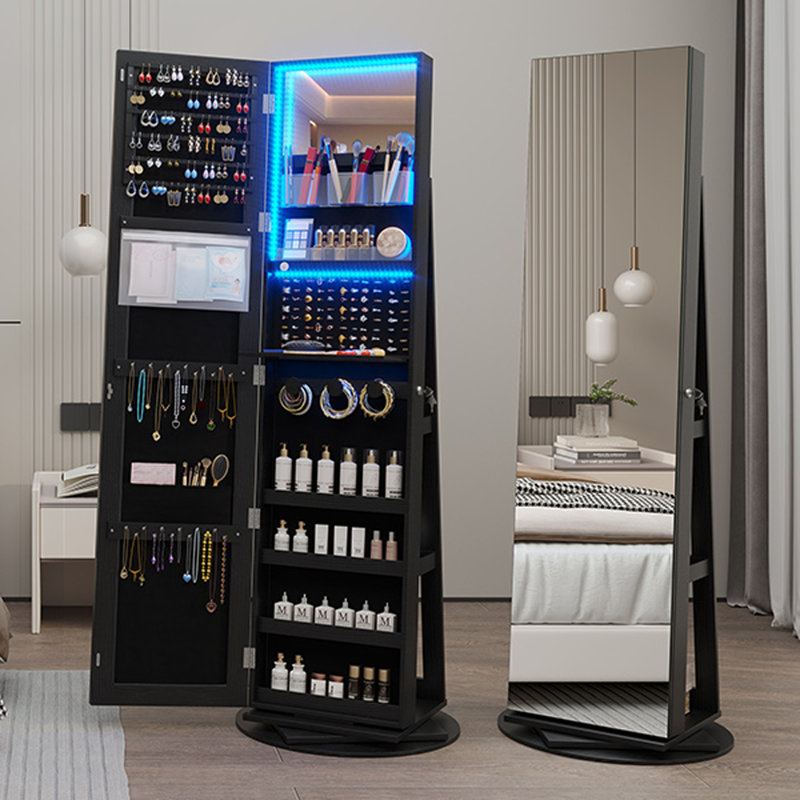 21.6'' Wide MDF Jewelry Armoire, Black