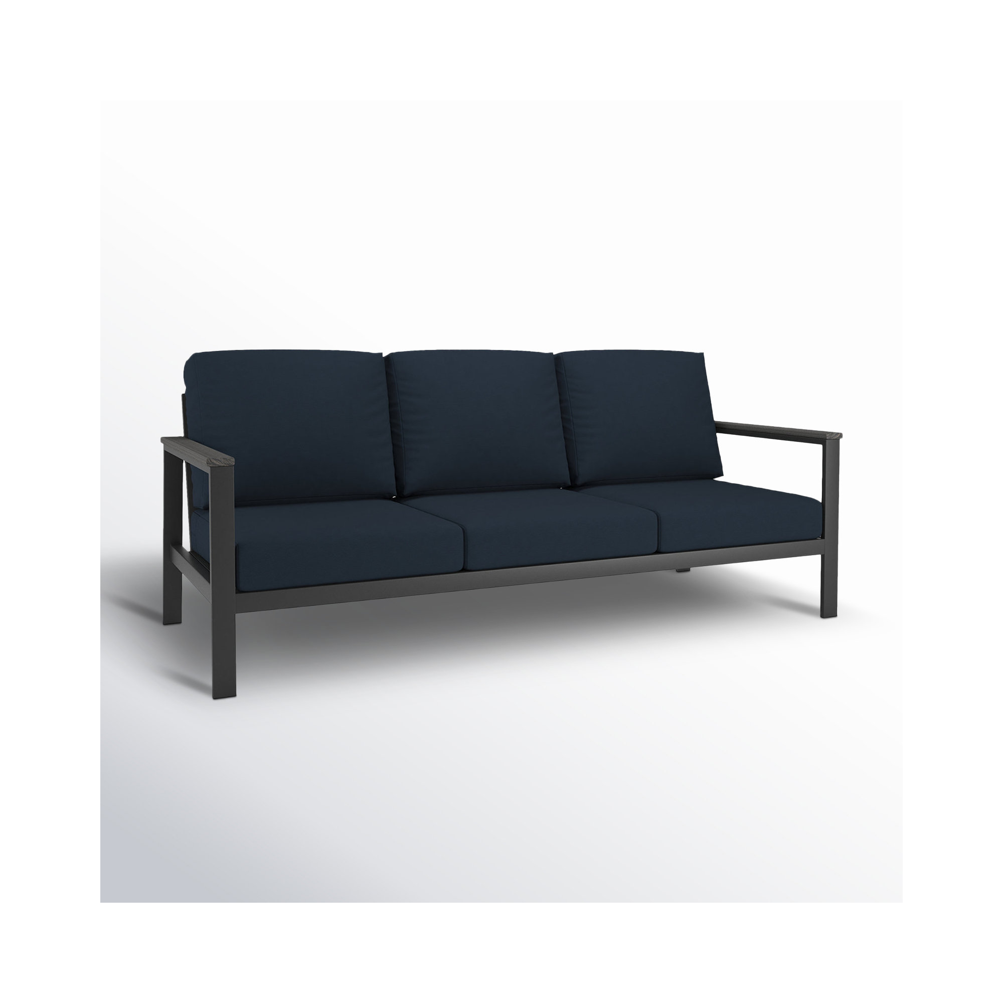 Townsend 80.3" Wide Outdoor Patio Sofa with Sunbrella Cushions, Canvas Navy Sunbrella® Canvas
