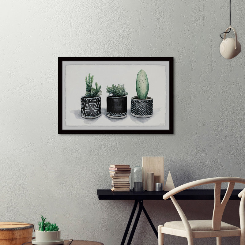 «Cacti Madness», reproduction encadrée, H 20 po x l 30 po x P 1,5 po