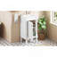 Armoire de salle de bain de style français 18 po avec rangement, solution pour petit espace avec lavabo en céramique, tablette réglable, charnières à fermeture en douceur-1744200330