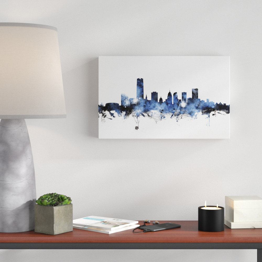 'Oklahoma City Skyline IV' Graphic Art Print on Canvas Wrought Studio™ 