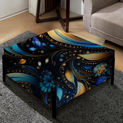 Moroccan Magic Paisley Pattern - Paisley Large Square Ottoman
