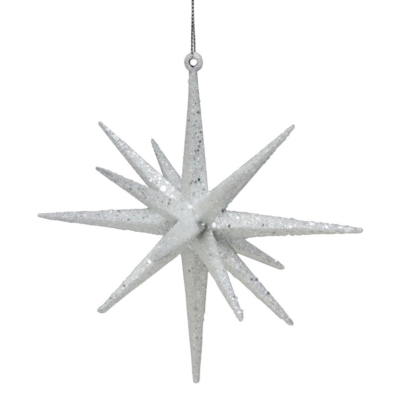 Ornement de Noël 6 po blanc scintillant