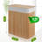 Natural Bamboo Laundry Hamper With Lid & Handles, Removable Liner, Ideal For Bathroom, Bedroom, Laundry Room-1284519474-1284519476