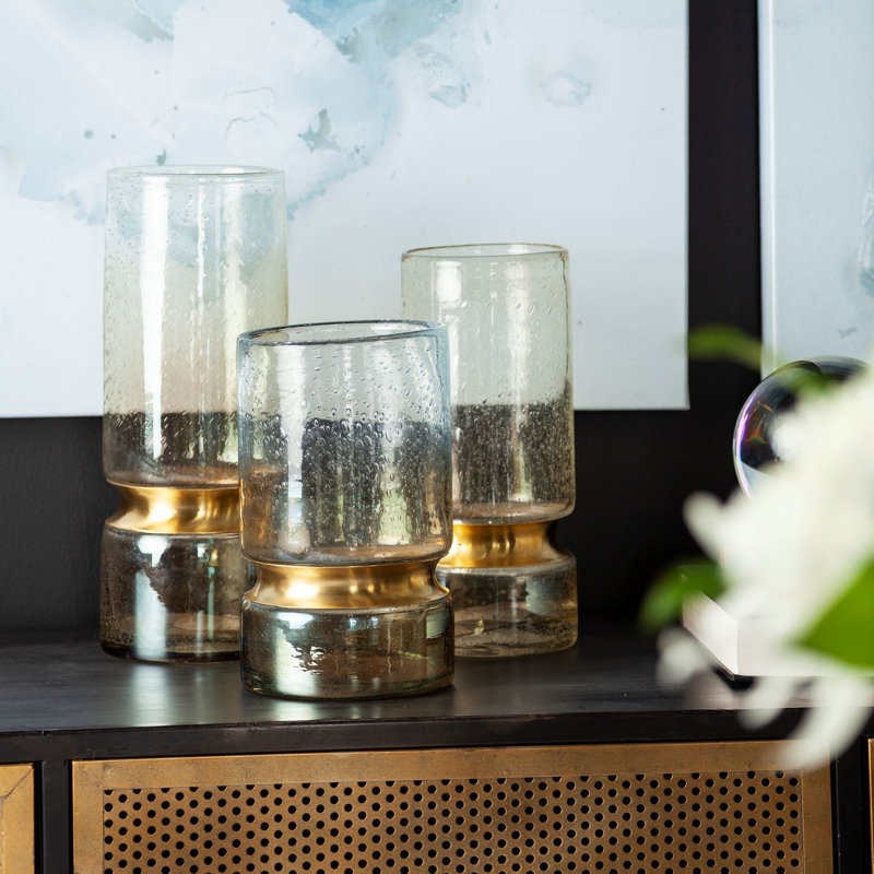 Vase de table en verre Torrez, H 13,4 po x l 5 po x P 5 po