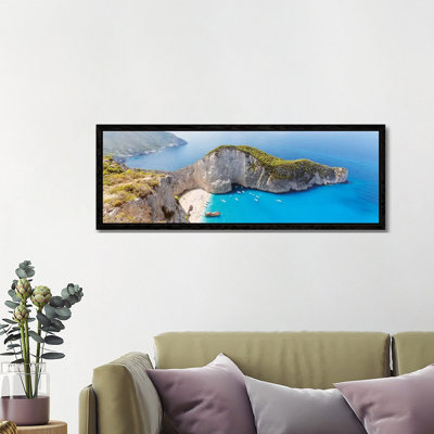Summer In Greece 1 Piece Panoramic Wall Art on Canvas