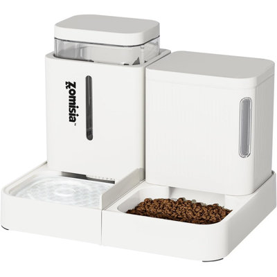 Gravity Cat Feeder And Water Dispenser, 2 In 1 Cat Self Feeder With 180 Degree Rotatable, 2 Pack Automatic Feeding Large Capacity For Small Medium Dog -  WINUAL, B0DMFBLSHP-32