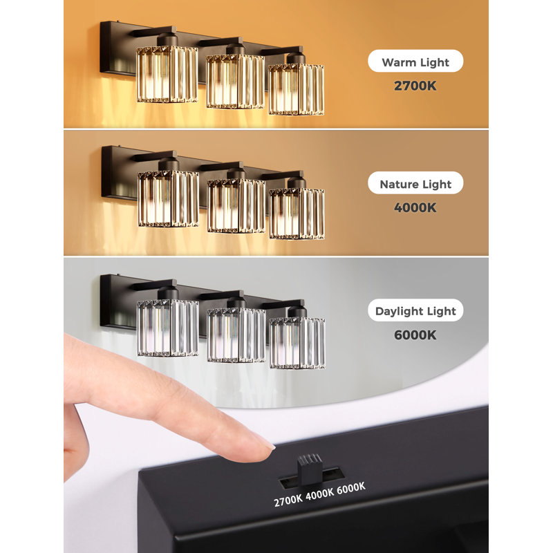 Sanfiel 3 - Light LED Vanity Light, Matte Black, 3