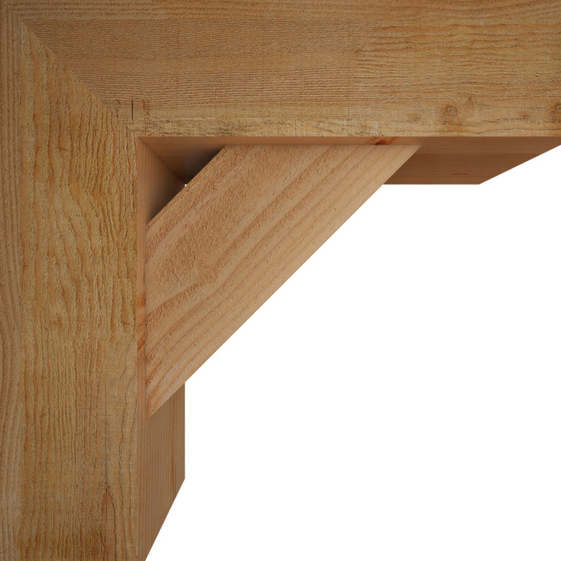 Support de bloc traditionnel avec entretoise décalée, 24 x 24, Sapin Douglas de l 8 po (scié brut)