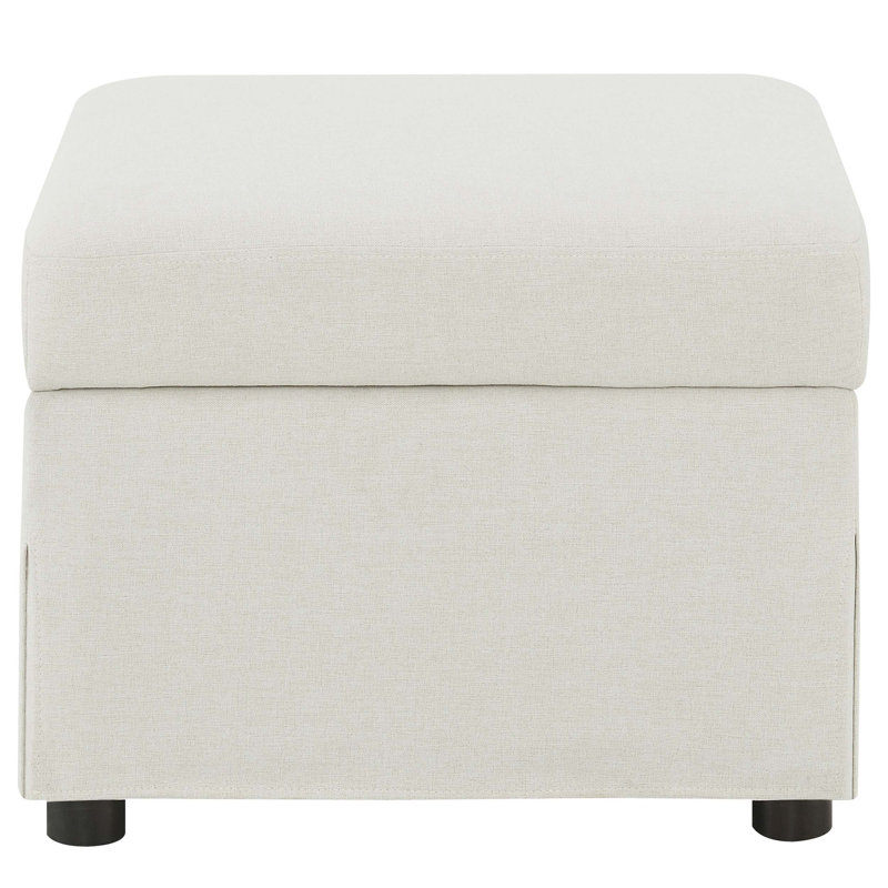Repose-pieds avec rangement relevable hydraulique Merced Beige