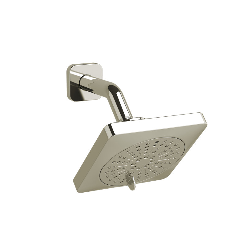 Riobel 5" 6-Function Showerhead With Arm, Polished Nickel, 1.75 GPM