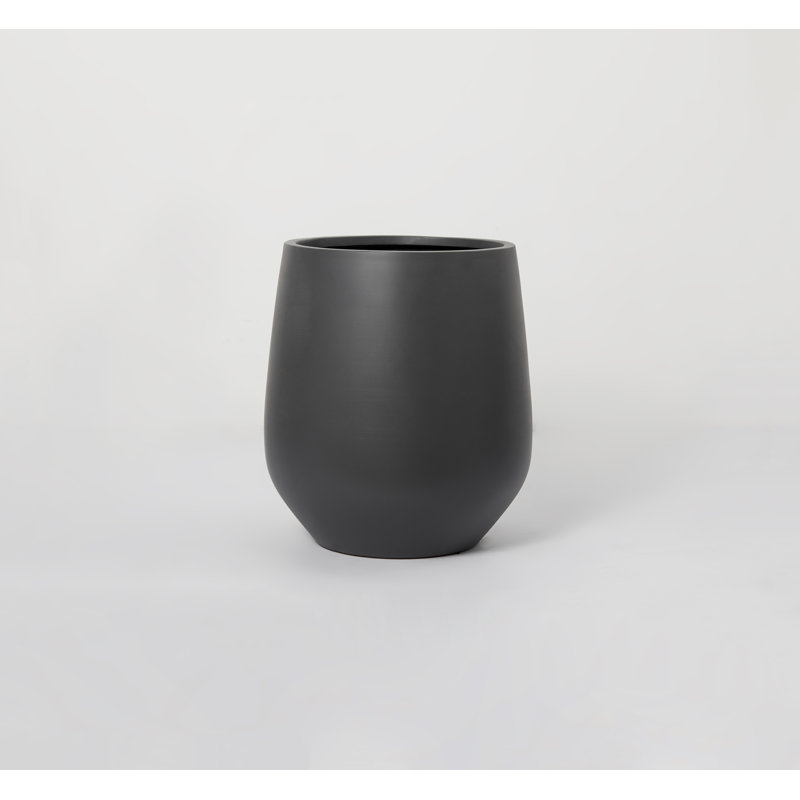 Fion Handmade Pot Planter, Charcoal, 21.75" H x 17.25" W x 17.25" D