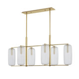 Pebble 6 - Light Kitchen Island Linear Pendant