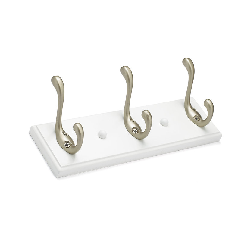 Porte-manteau mural à fixation murale, Blanc / nickel mat