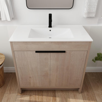 Bathroom Vanity with Ceramic Sink