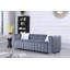Canapé de salon rembourré en velours de luxe avec 2 coussins Clifford 87,01 po, noir-282134094-293635807