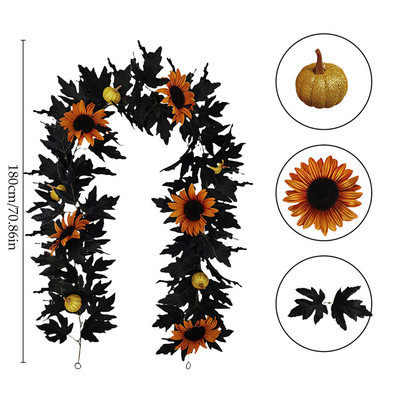 Guirlande 5,9 pi Halloween, Brun / Noir
