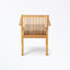 Ensemble de 2 chaises de salle à manger d'extérieur avec coussin moelleux et dossier à lattes-406879158