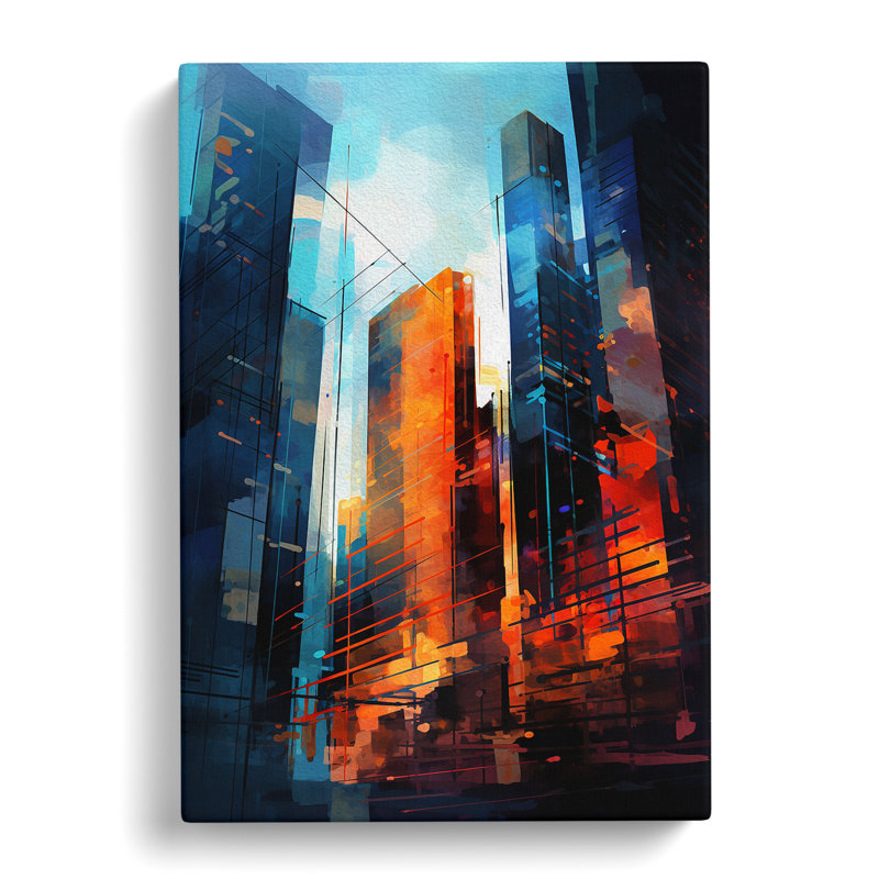 Skyscraper Gestural No.3 - Print, 60cm H x 40cm W x 3cm D