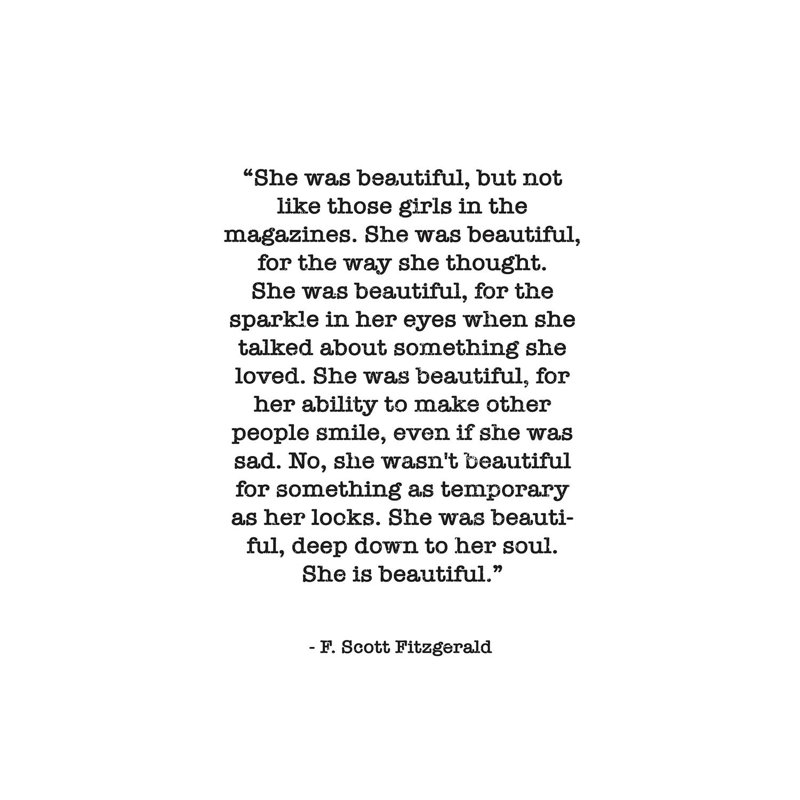 Fitzgerald Quote by Mambo Art Studio - Wrapped Canvas Print, 101.6 cm H x 66.04 cm W x 3.175 cm D