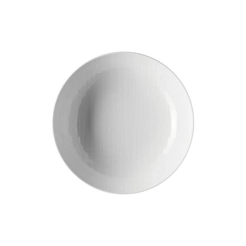 Mesh Porcelain Pasta Plate, White
