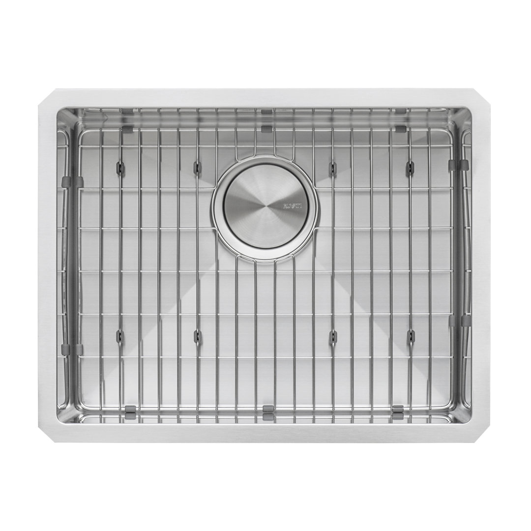 Ruvati Bar Prep Sink Narrow Trough Undermount 16 Gauge Stainless Steel Single Bowl Ruvati 