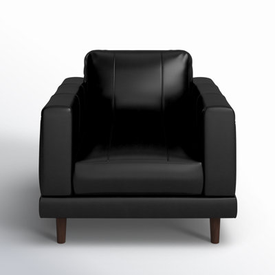 Fauteuil en cuir véritable Fulks de 37 po de largeur