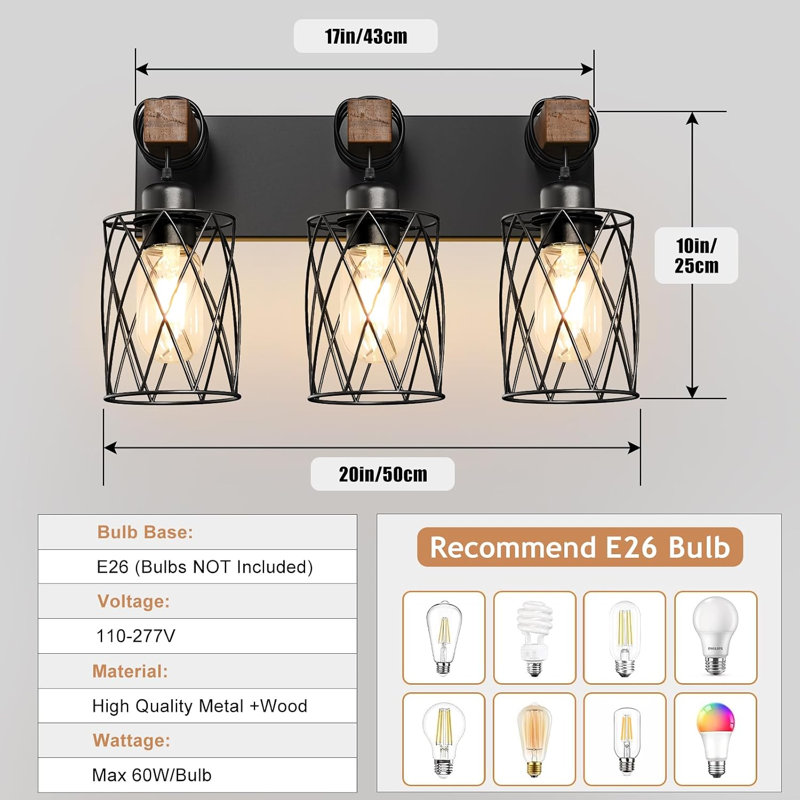 Farmhouse Bathroom Vanity Light