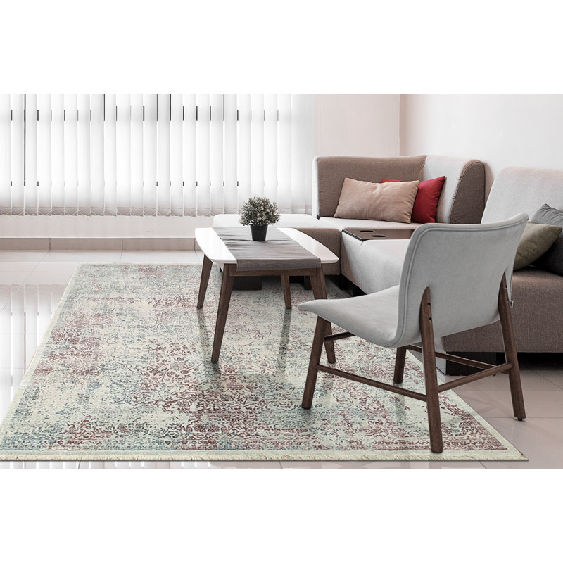 Newkirk Viscose Oriental Indoor Rug, Rectangle 5'3" x 7'2"