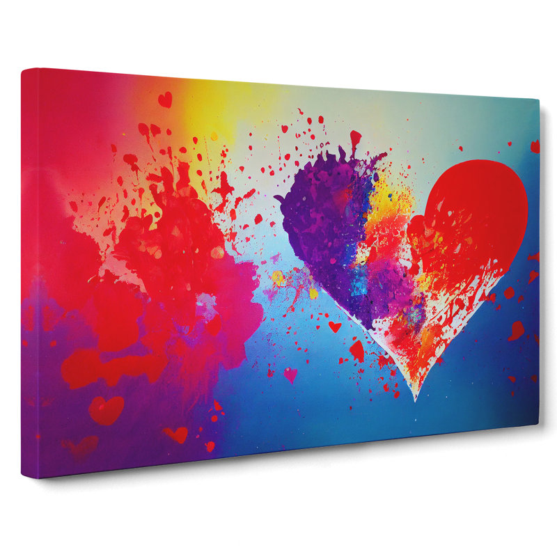 Love Heart Splash Vol.1 Abstract - Wrapped Canvas, 35cm H x 50cm W x 3cm D