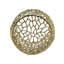 Table tambour moderne en aluminium doré avec maille abstraite unique, légère et profonde de 15 pouces, hauteur de 20,5 po, aucune table d'assemblage requise, stable, nécessaire-489265974