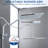 12" All Metal Rainfall Shower Head With Multi-function Handheld Sprayer Combo-126087096