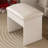 Vanity Desk with Mirror and Lights, Makeup Vanity Table with Charging Station & Hair Dryer Holder, Small Dressing Table with 2 Drawers, 5 Cabinets and Storage Stool, 3-Color Dimmable LED Mirror, White-112857108